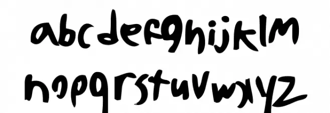 Bad Handwriting 7.2 Caratteri MINUSCOLO