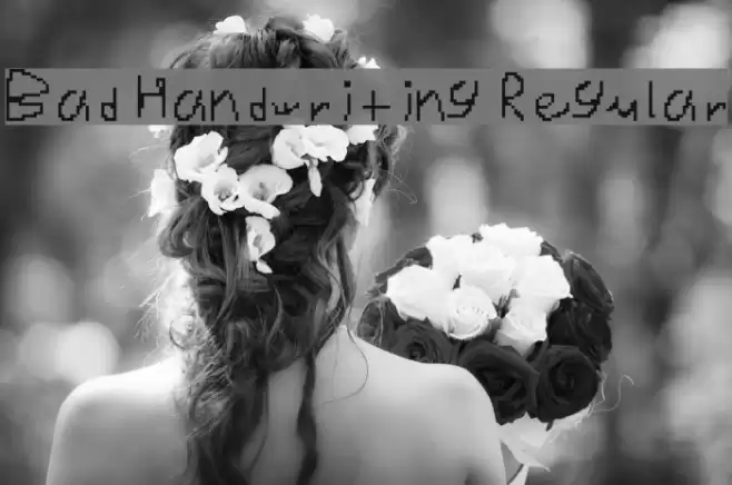 Bad Handwriting Regular Font examples