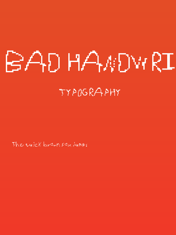 Bad Handwriting Regular Poster