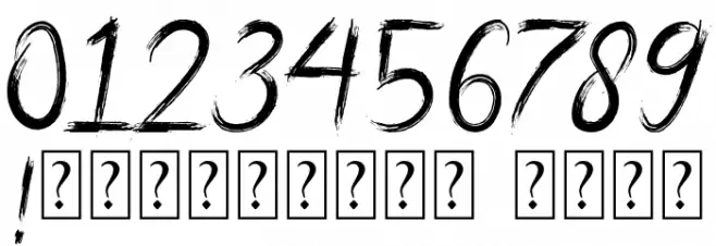 Bad Hunter Brush Font OTHER CHARS