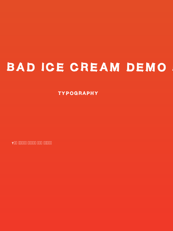 Bad Ice Cream Demo Regular Poster