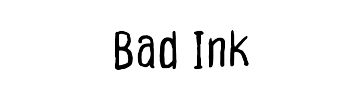 Bad Ink  Free Fonts Download