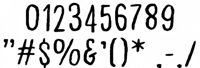 Bad Ink Font OTHER CHARS