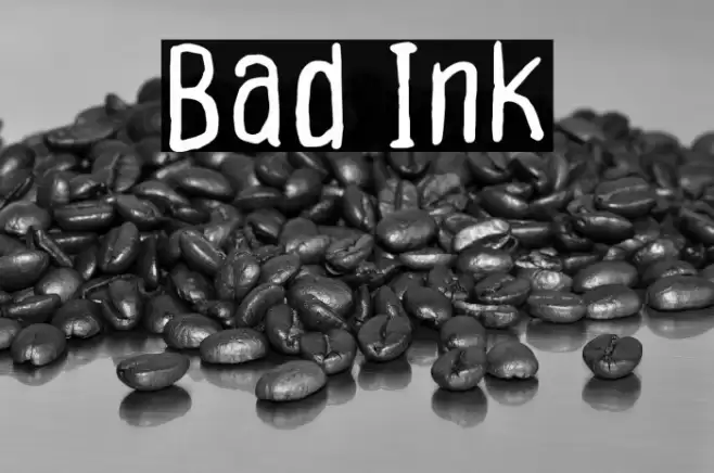 Bad Ink Font examples