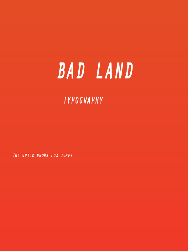 Bad Land Poster