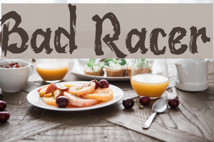 Bad Racer Font examples