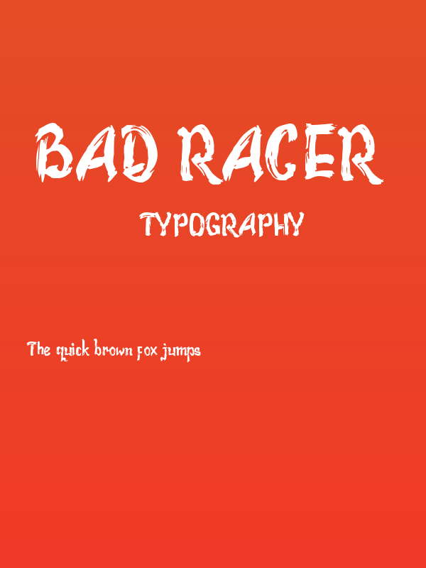 Bad Racer Poster