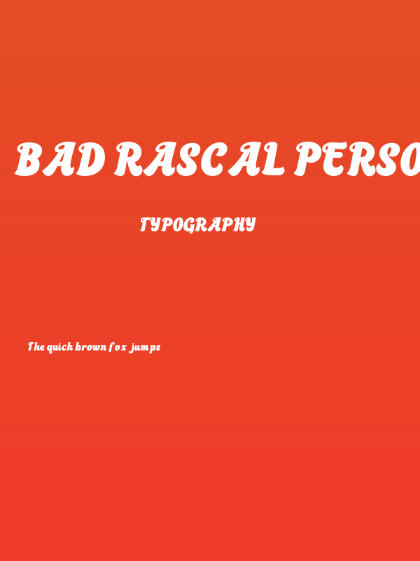 Bad Rascal PERSONAL USE ONLY Regular Poster