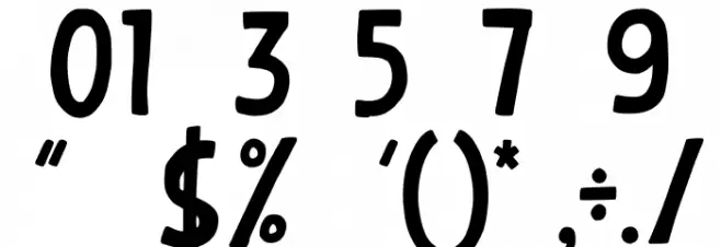 Bad Reason Font OTHER CHARS