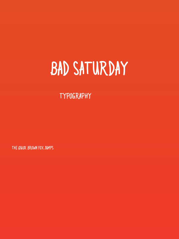 Bad Saturday Poster