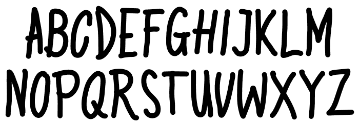 Bad Saturday Font LOWERCASE