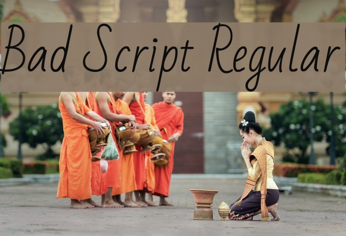 Bad Script Regular Font examples