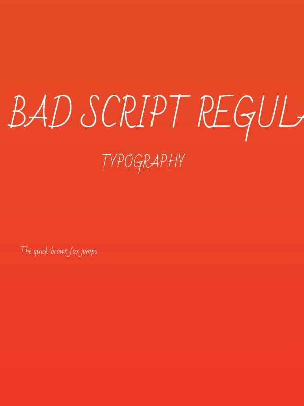 Bad Script Regular Poster