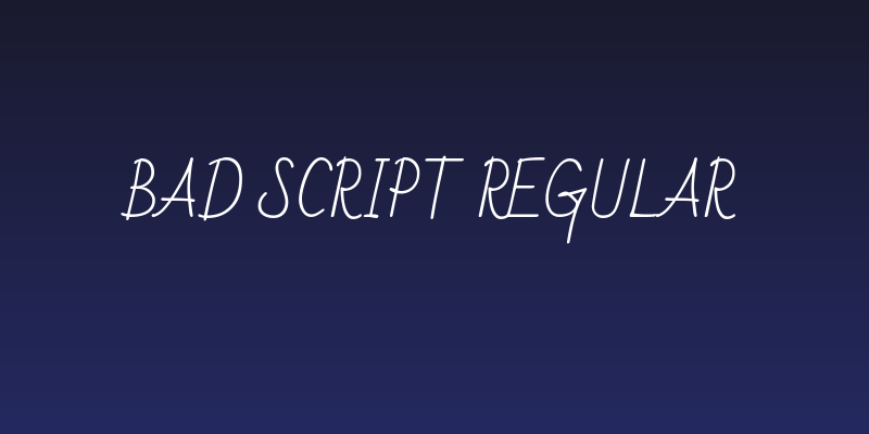 Bad Script Regular Social Header