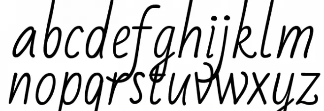 Bad Script Regular Polices MINUSCULES