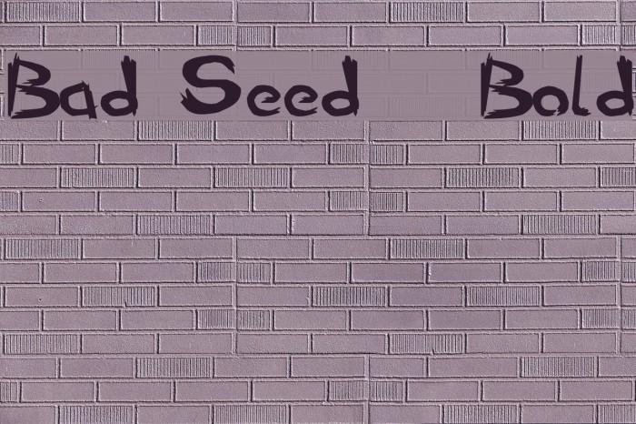 Bad Seed Bold Polices examples
