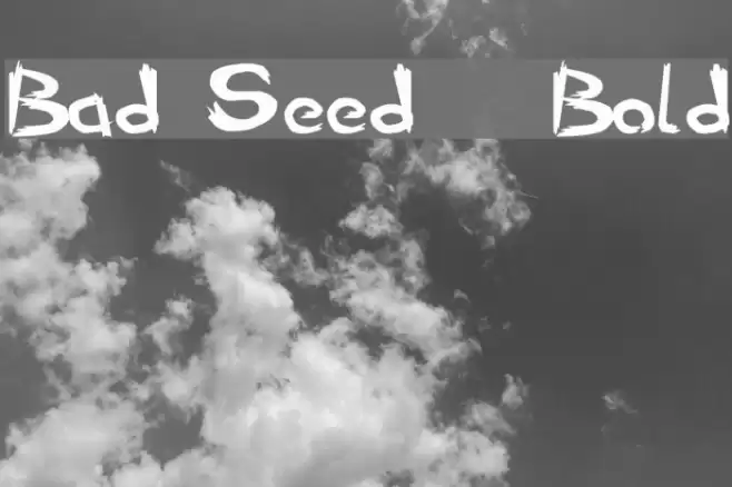 Bad Seed   Bold Font examples