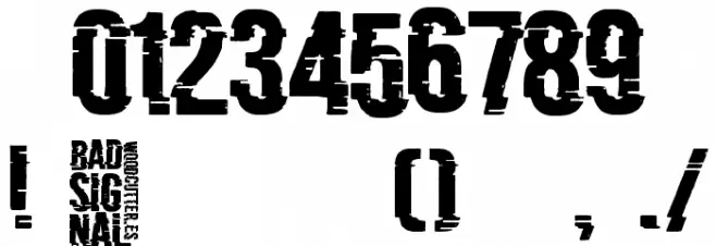 Bad Signal Font OTHER CHARS