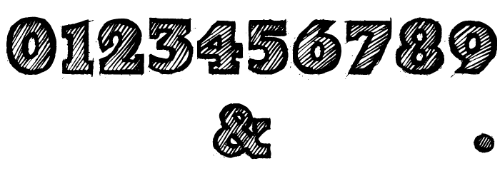Bad Striped Font OTHER CHARS