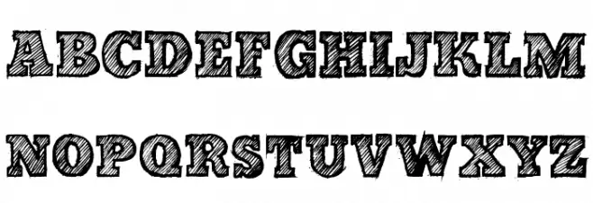 Bad Striped Font Litere mari