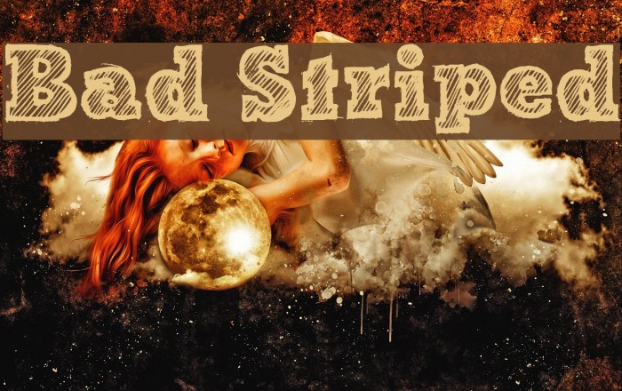 Bad Striped Font examples