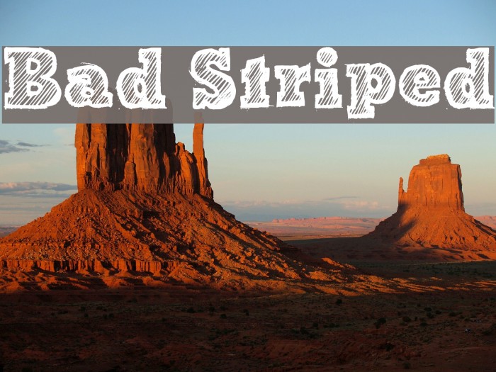 Bad Striped Font examples
