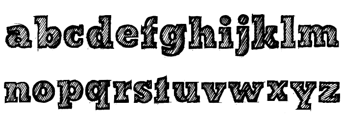 Bad Striped Font LOWERCASE