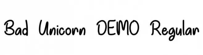 Bad Unicorn DEMO Regular  font caratteri gratis