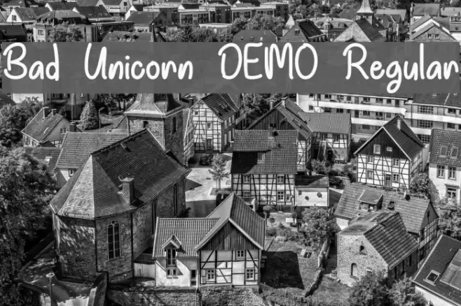Bad Unicorn DEMO Regular Font examples