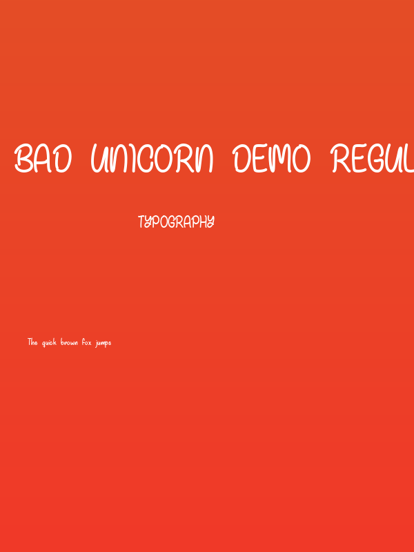 Bad Unicorn DEMO Regular Poster