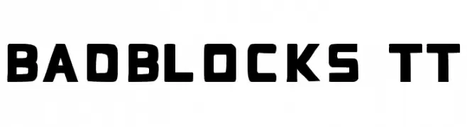 BadBlocks TT  नि: शुल्क फ़ॉन्ट्स डाउनलोड