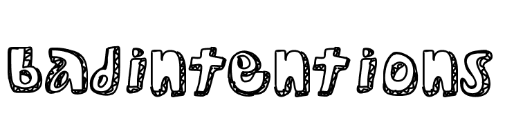 BadIntentions  नि: शुल्क फ़ॉन्ट्स डाउनलोड