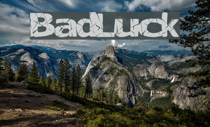 BadLuck Font examples