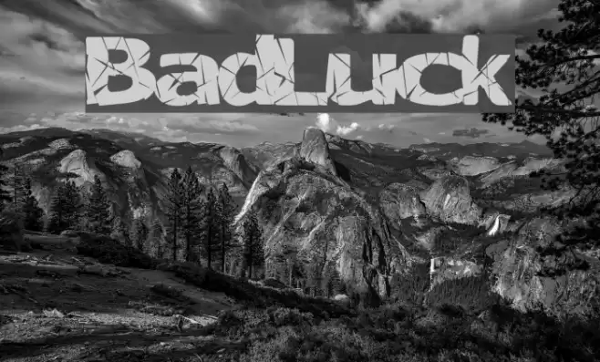 BadLuck Font examples