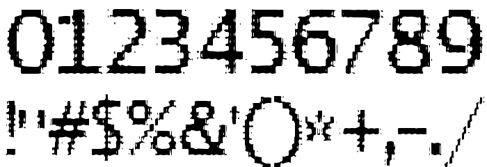 BadPad Distressed Font OTHER CHARS