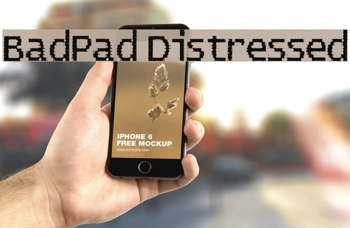 BadPad Distressed Font examples
