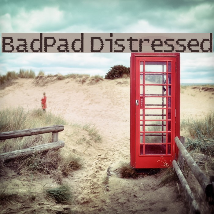 BadPad Distressed Font examples