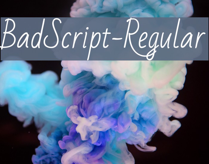 BadScript-Regular Font examples