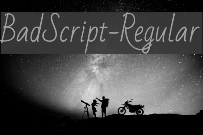 BadScript-Regular Example 3