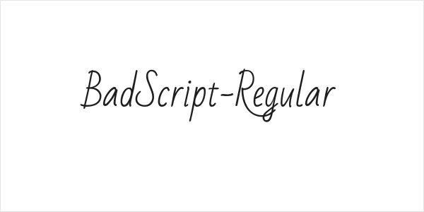 BadScript-Regular Logo