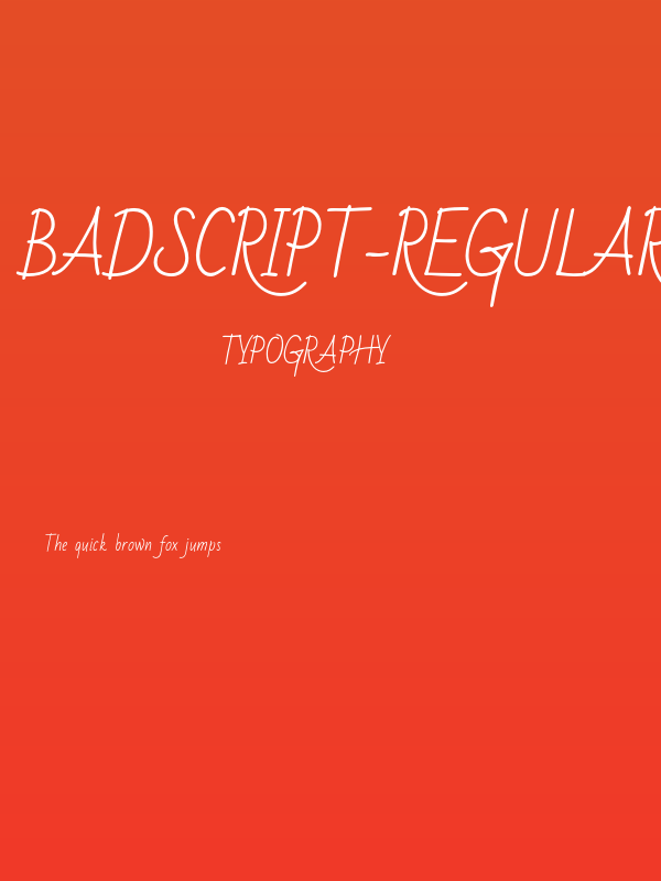 BadScript-Regular Poster
