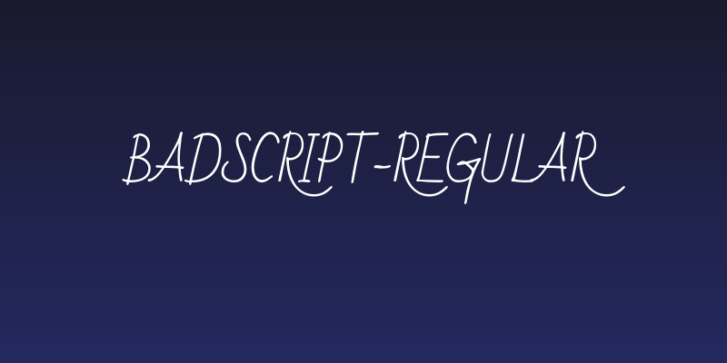 BadScript-Regular Social Header