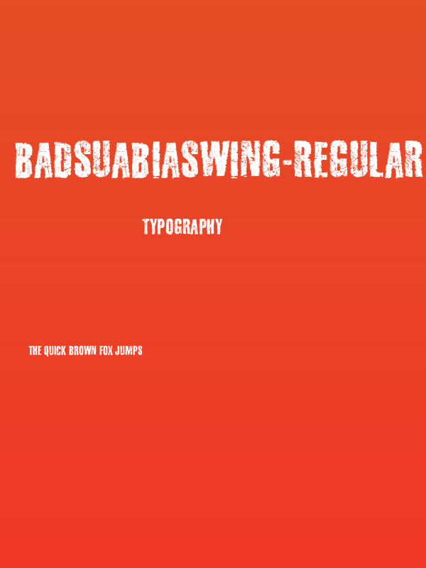 BadSuabiaSwing-Regular Poster
