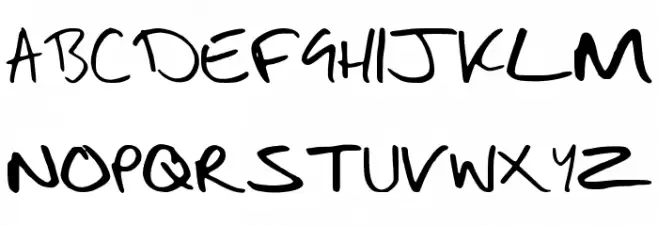 Bad_Handwriting Schriftart Groß