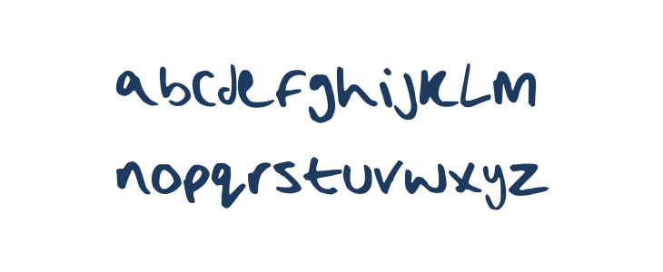Bad_Handwriting Lowercase