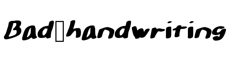 Bad_handwriting  Скачать бесплатные шрифты