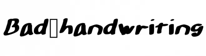 Bad_handwriting  les polices de caractères gratuit tlcharger