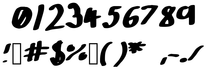 Bad_handwriting Font OTHER CHARS