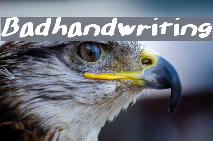 Bad_handwriting Font examples