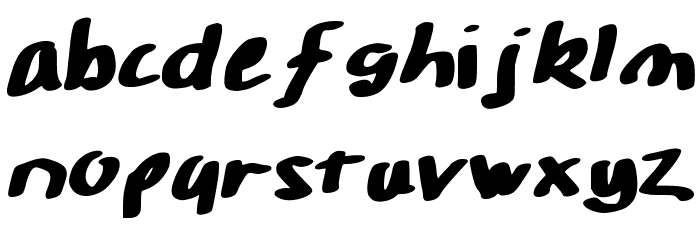 Bad_handwriting Font LOWERCASE